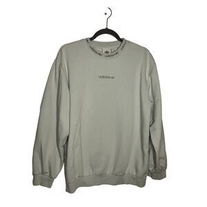 Vintage Adidas sweatshirt mint green cotton OVERSIZED‎ crewneck TOP SIZE SMALL